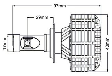 НАБОР СВЕТОДИОДНЫХ ЛАМП H11 80W CREE 7200LM H8 H9