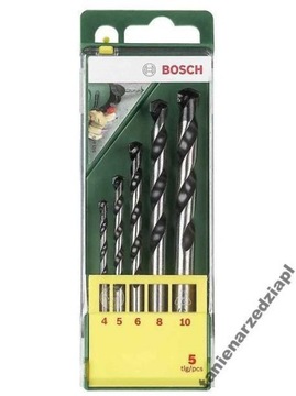 BOSCH ZESTAW 5 WIERTEŁ do betonu 4 - 10 mm wiertło