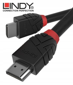 Lindy 36472 HDMI - Высокоскоростной кабель HDMI 2.0 4K UHD Black Line - 2 м