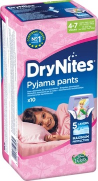 Pieluchomajtki HUGGIES DRYNITES Girl 4-7 lat 10szt