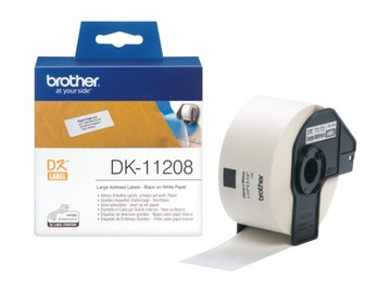 Brother DK-11208 DK11208 etykiety papierowe 38mm*90mm 400 etykiet