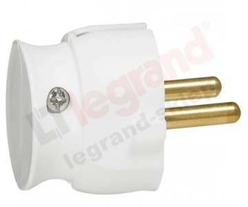 ВИЛКА LEGRAND 2P 16A БЕЛАЯ ПЛОСКАЯ