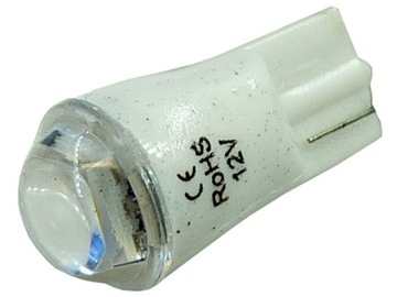żarówka LED w5w SMD T10 w3w z soczewka CIEPŁA 12V