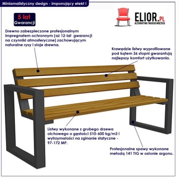 Drewniany == ZESTAW MEBLI OGRODOWYCH Modny KOMPLET