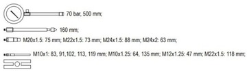 YATO MIERNIK CIŚNIENIA SPRĘŻANIA DIESEL DIAGNOSTYKA SILNIKA 16 EL. YT-7307