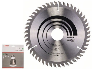 BOSCH Piła tarczowa do drewna Optiline 165x30 48z