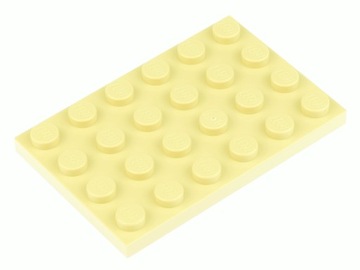 LEGO Płytka zwykła 4x6 3032 tan - 2 szt.