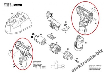 Комплектный корпус Bosch для отвертки GSR 10,8-2-LI