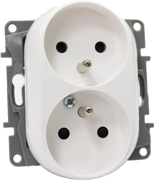 LEGRAND NILOE ECO GNIAZDO PODWÓJNE Z/U BIAŁE764542