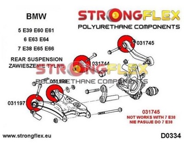 САЙЛЕНТБЛОК ЗАДНЕГО РЫЧАГА BMW 5 E60 E61 КОМПЛЕКТ. 4 шт.