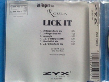 20 FINGERS FEAT. ROULA - LICK IT CD Eurodance Pop