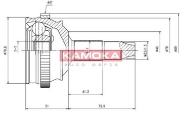 KAMOKA 6336 SADA KLOUBU HŘÍDEL HNACÍ FIAT BRAVA BRAVO LANCIA DELTA