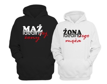 BLUZY DLA PAR z kapturem IDEALNI rozm.S