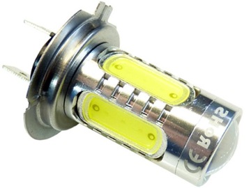 żarówka LED H7 5 COB Mocna soczewka DRL 12V 24V RS