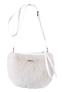 TORBA SMALL FUR SHOULDER BAG WHITE BARTS