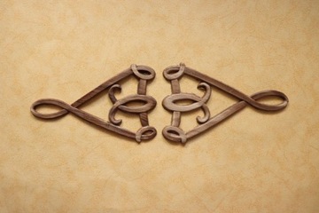 Dekor 17x10,5cm, ornament, sztukateria 2szt- D214