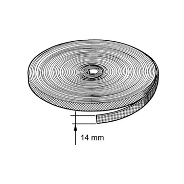 Taśma pasek do rolet zewnętrznych 14mm szary