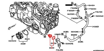 TERMOSTAT SUBARU DIESEL 08-17" 1210AA140 ORIGINÁLNÍ