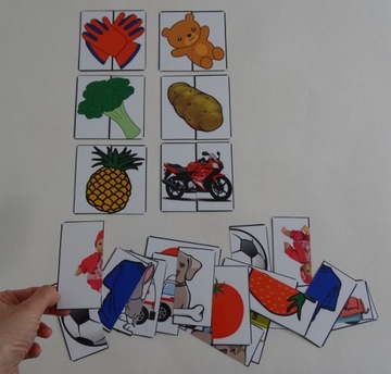 PUZZLE 2 DWU ELEMENTOWE dla dzieci laminowane