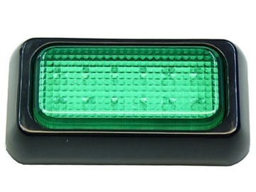 uniwersalna lampa LED 18 SMD 100x60 mm sygnalizacyjna 12v 24v zielona