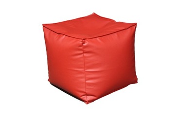 Pufa Sakwa Kwadrat 50x50x50 Czerwona Czerwony Red