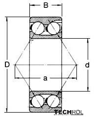 3306 2RS ŁOŻYSKO KULKOWE SKOŚNE 30x72x30,2 5306 RS