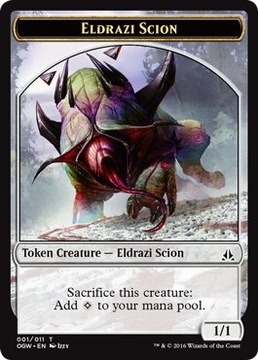 MTG 5x Eldrazi Scion Token