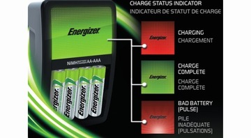 ЗАРЯДНОЕ УСТРОЙСТВО ENERGIZER + 4 АККУМУЛЯТОРА R6 AA 2000 мАч