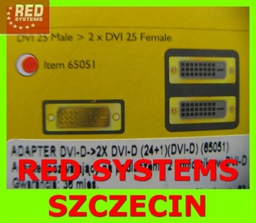 Разветвитель DVI на DVI и DVI Разветвитель DVI-2x DVI-D