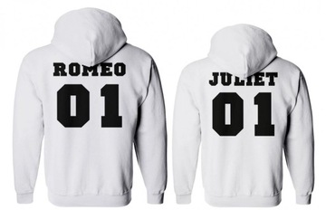 BLUZY DLA PAR z kapturem ROMEO i JULIET