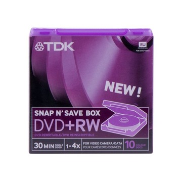 Mini DVD+RW TDK 1,4 ГБ 30 мин 8 см коробка 10 ДЛЯ КАМЕР