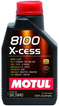 MOTUL 8100 5W40 X-CESS 1л 5W-40 СИНТЕТИЧЕСКОЕ МАСЛО