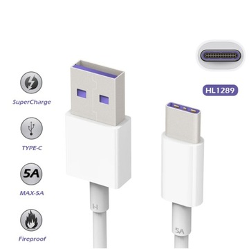 ORYGINALNY KABEL HUAWEI 5A USB-C TYPE-C TYPU-C P9