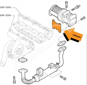 4b Заглушка EGR ALFA FIAT LANCIA OPEL 1.9 2.4 JTDM