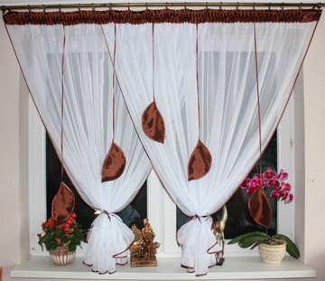 Готовая штора IGA Leaves Brown 300 Curtains