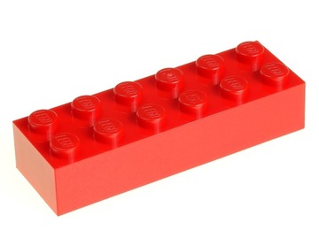 LEGO Klocek zwykły 2x6 2456 4181138 czerwony - 2 szt.