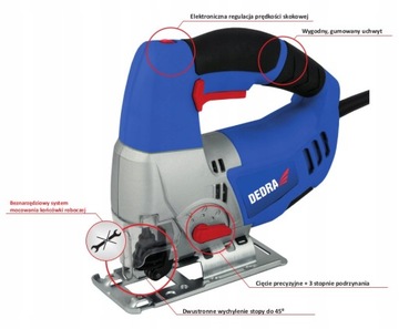 DEDRA DED7964 Электрический лобзик Пила 600Вт