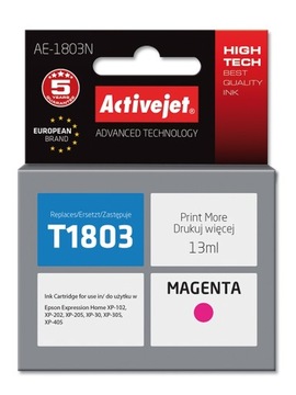 Tusz ActiveJet do Epson czerwony (magenta) AE-1803N T1803