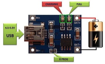 TP4056 Мини-зарядное устройство для литий-ионных аккумуляторов
