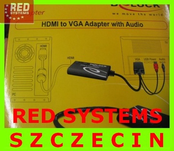 Адаптер разблокировки HDMI - VGA Audio Konwenter Щецин