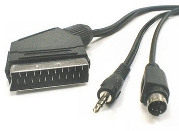 Kabel z laptopa do TV EURO SVHS jack 7,5m (0950a)