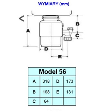 InSinkErator Модель 56 Измельчитель отходов Gwar: PL