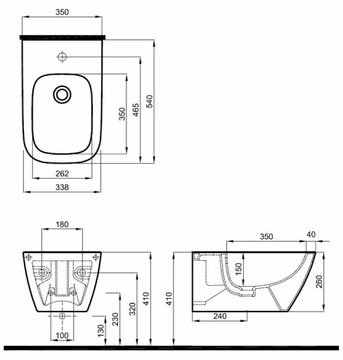 Чаша для биде KOŁO MODO L33120 L35100 L30115 REFEX