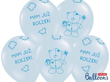 Balony Mam już Roczek 5 szt. 30 cm niebieskie