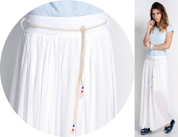 ДЛИННАЯ ИТАЛЬЯНСКАЯ ВОЗДУШНАЯ ЮБКА МАКСИ, БЕЛАЯ
