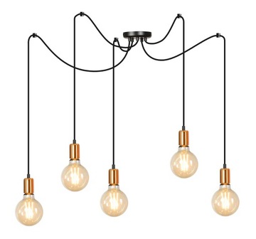 WISZĄCA LAMPA SUFITOWA SPARK 5 LED PAJĄK od EMIBIG