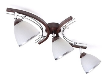 Lampa sufitowa plafon żyrandol 3xE27 klosz kubek