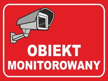 TABLICZKA TEREN OBIEKT MONITOROWANY PCV 30x20