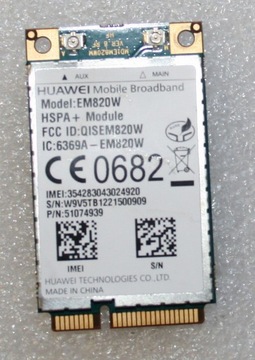 Б/у карта Huawei WiFi + UMTS 3G модем EM820W