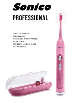 Электрическая зубная щетка SONICO PROFESSIONAL PINK